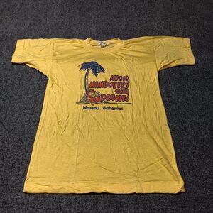 Vintage Bahamas Shirt Adult Small Yellow Avoid Hangover Stay Drunk Single Stitch